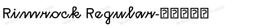 Rimrock Regular字体转换